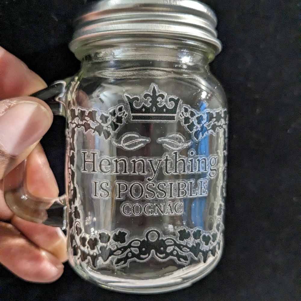 Hennything Is Possible Engraved Mason Mug - Clear Glass